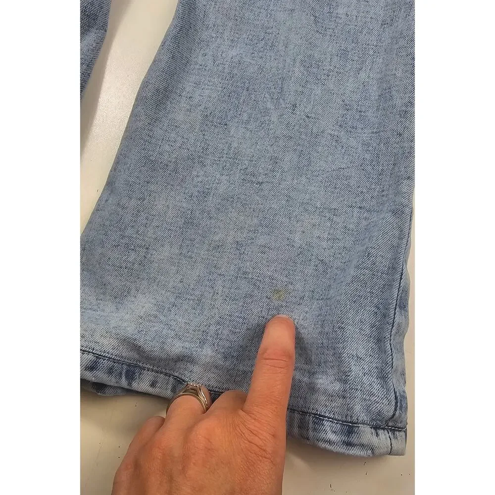 BKE girls flare light wash thick stitch blue jeans y2k comfort 10L 10 LONG #